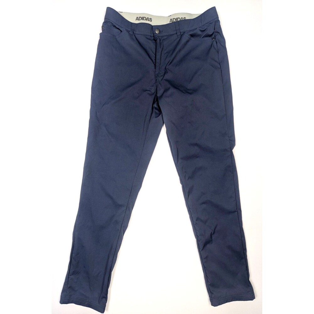 Adidas Stretch Casual Golf Active Chino Style Pants Mens Blue 34 x 32